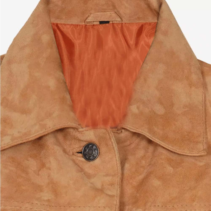 Women's light brown leather outerwear in UK market