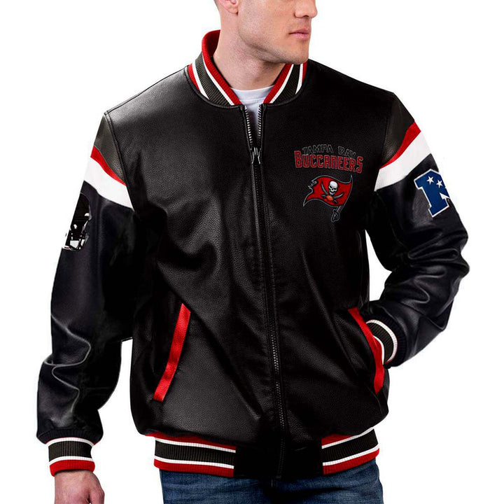 Men's Tampa Bay Buccaneers leather outerwear by TJS in France style