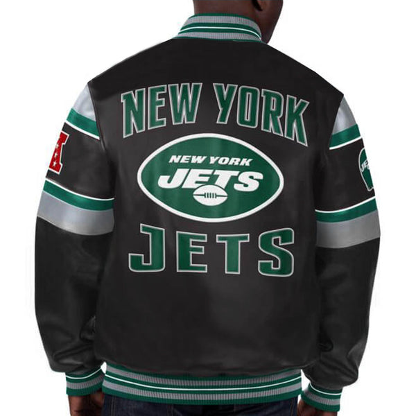 National Football League New York Jets leather jacket for men and women