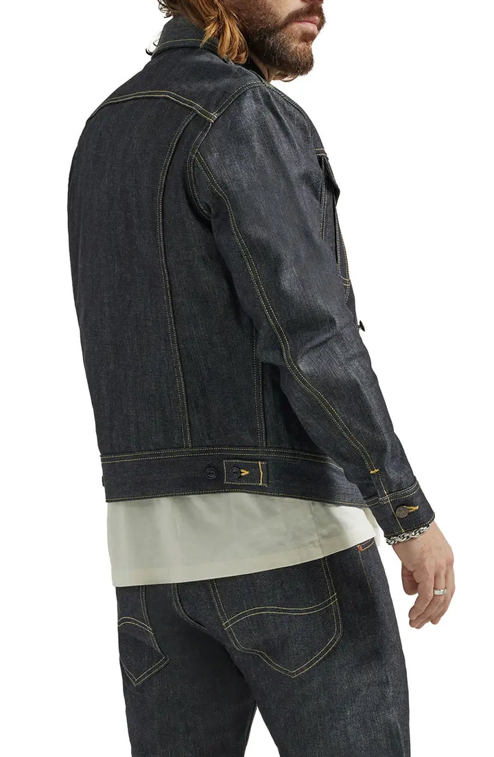 Authentic 101 Rider denim trucker jacket with modern fit in USA