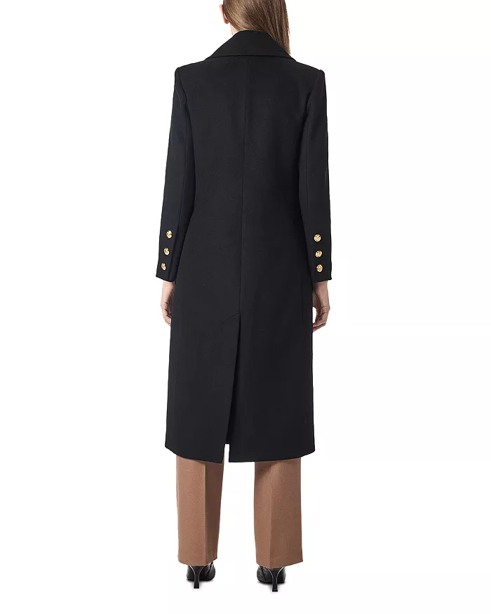 Tailored wool melton overcoat for formal winter wear in USA