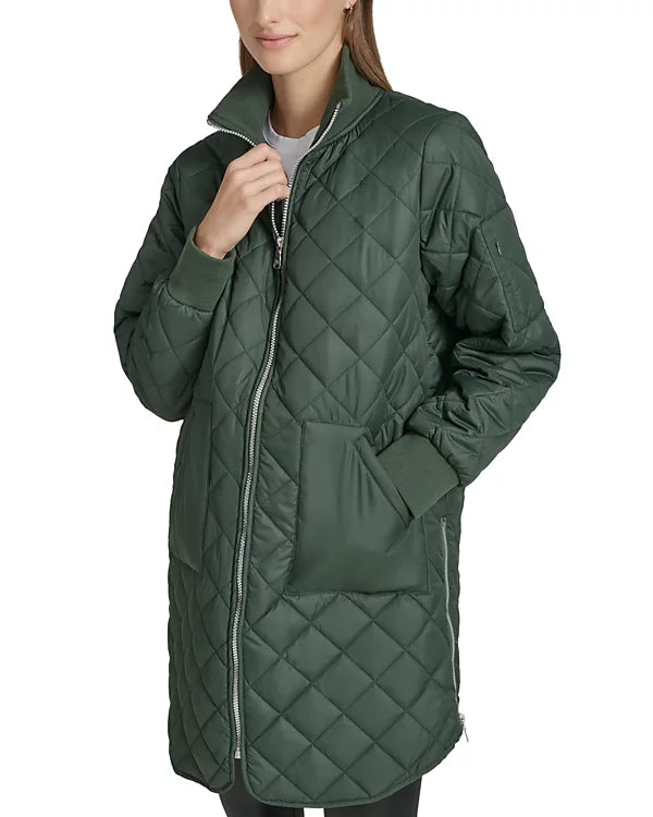 Ladies woven quilted jacket for cold weather in USA