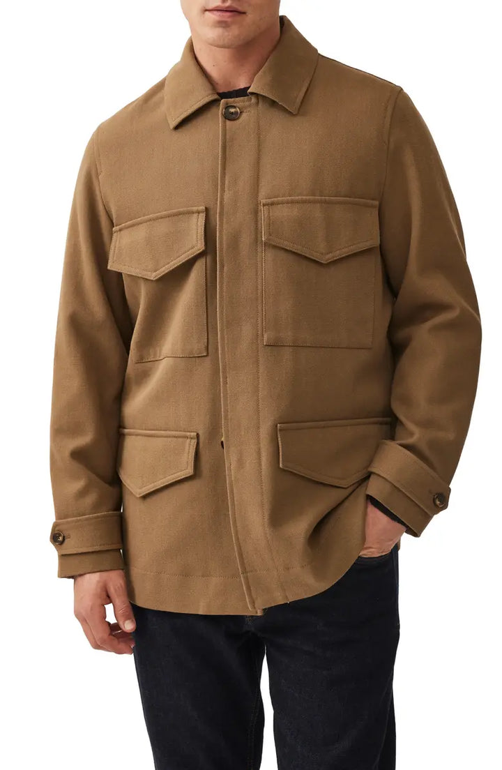 Church Street cotton jacket with front button closure in USA