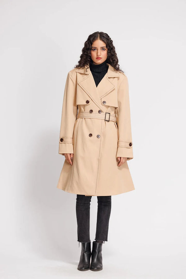 Elegant womens long coat for winter in USA