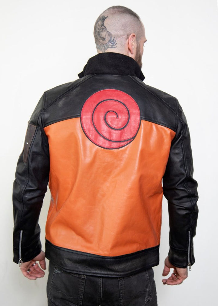 Shippuden anime leather jacket for men in USA