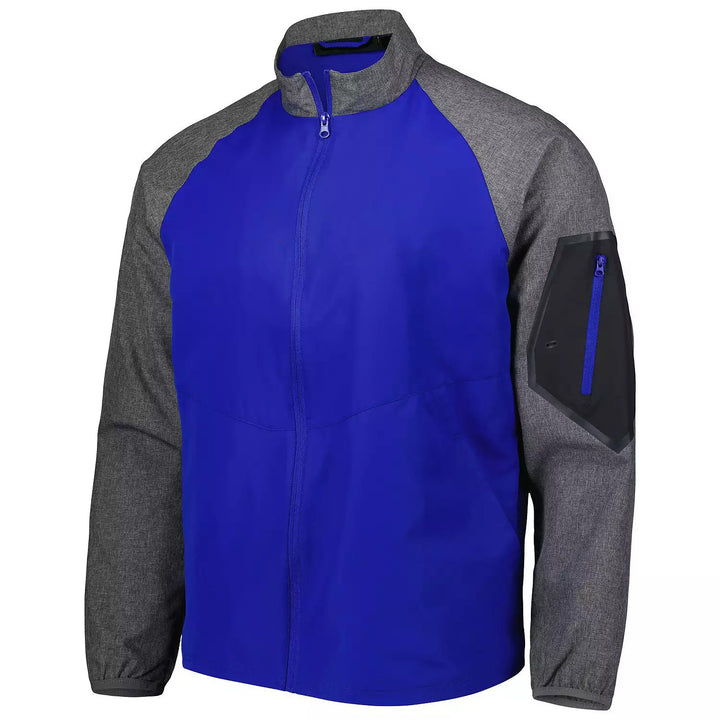 Water-resistant windbreaker with raglan sleeves for comfort