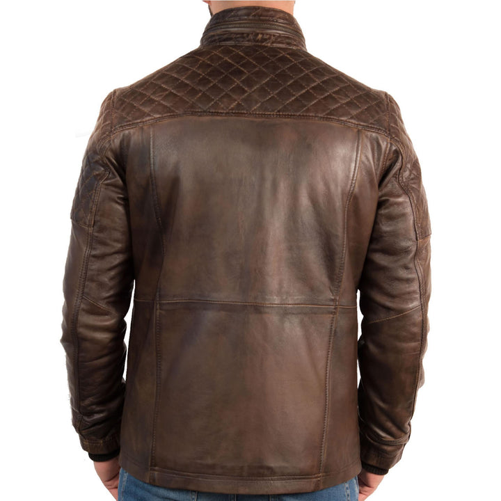 Heritage-inspired racing jacket made from soft leather