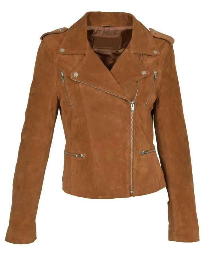 USA Women's Suede Leather Jacket
