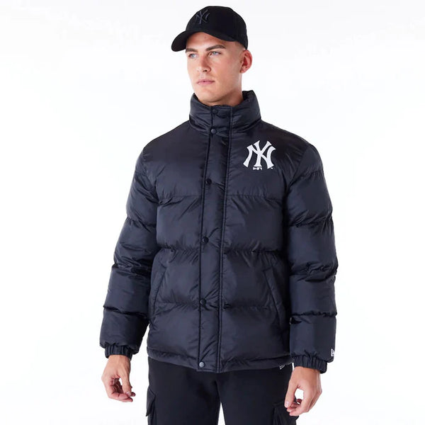 New York Yankees MLB Black Nylon Puffer Jacket Men and Women