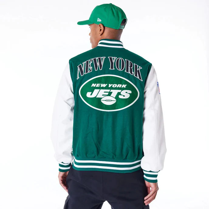 Stylish New York Jets NFL Green Varsity Jacket in American Style