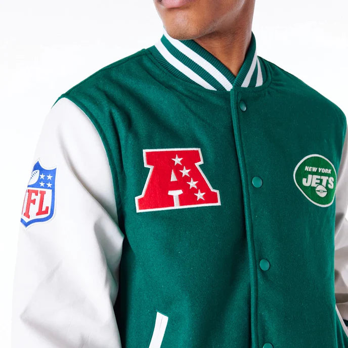 Authentic New York Jets NFL Gear Green Varsity Jacket in USA