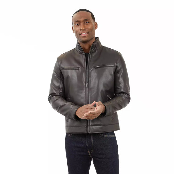 Men's London Fog Moto Faux Leather Jacket