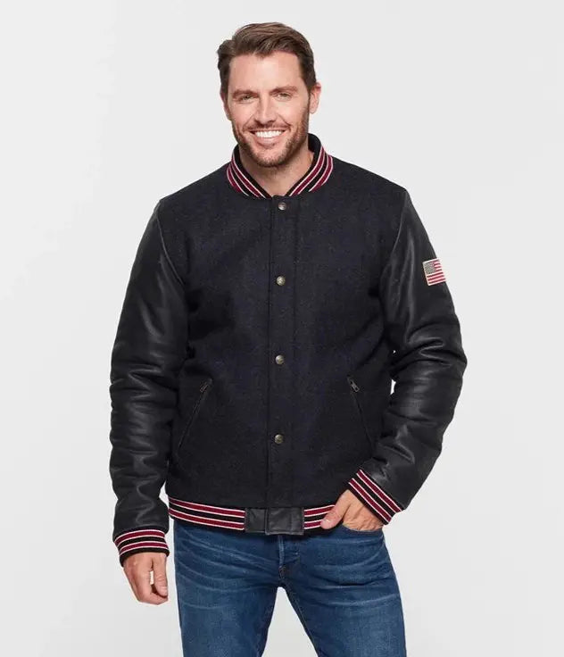 Men's Premium Varsity Jacket with Classic Letterman Design in USA