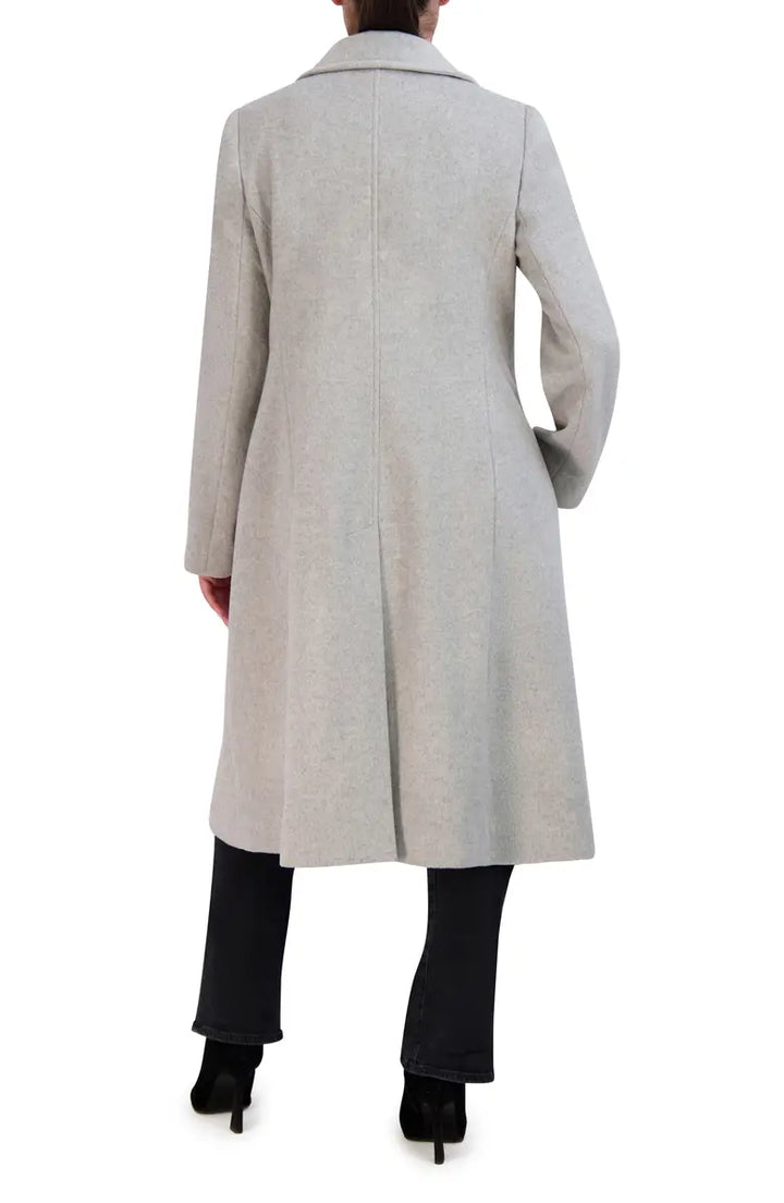Minimalist longline wool coat perfect for layering in USA