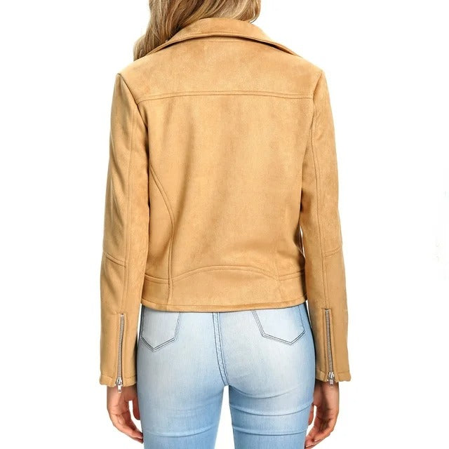 TJS women's fashionable suede jacket in United state market