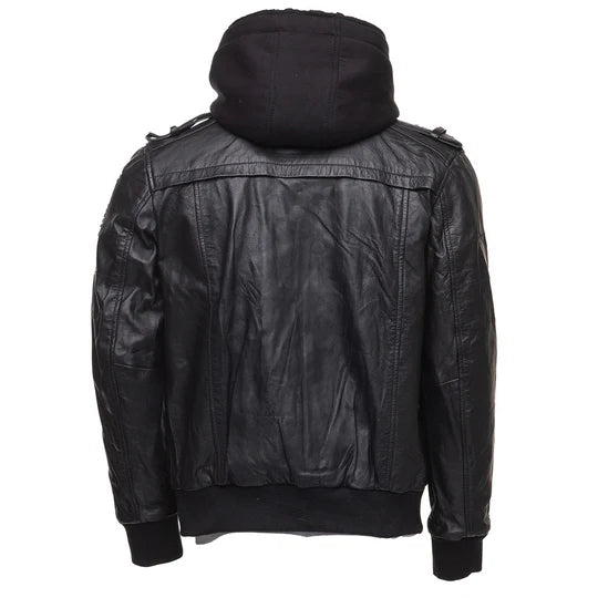 Stylish men's hooded bomber jacket by Daniel Clark