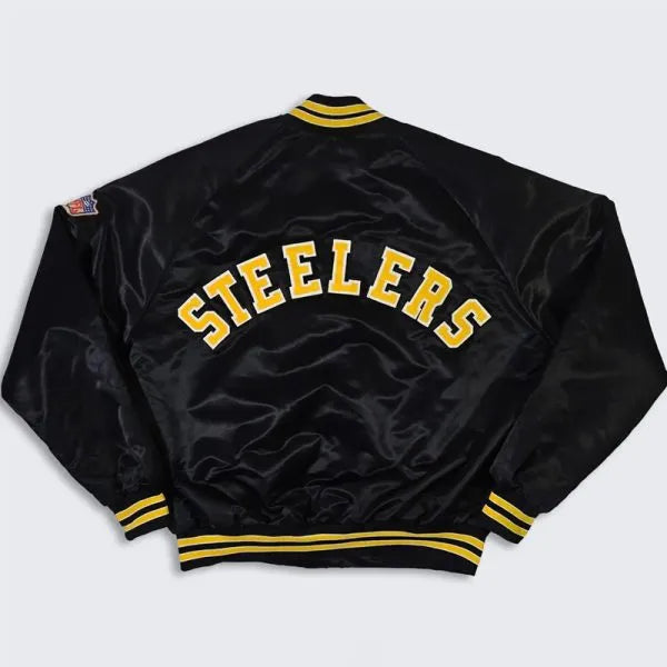 Retro Steelers black satin jacket

