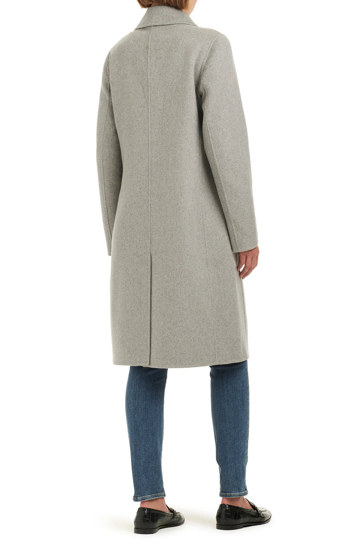 Relaxed fit wool blend overcoat by Kyle with minimalist look in USA