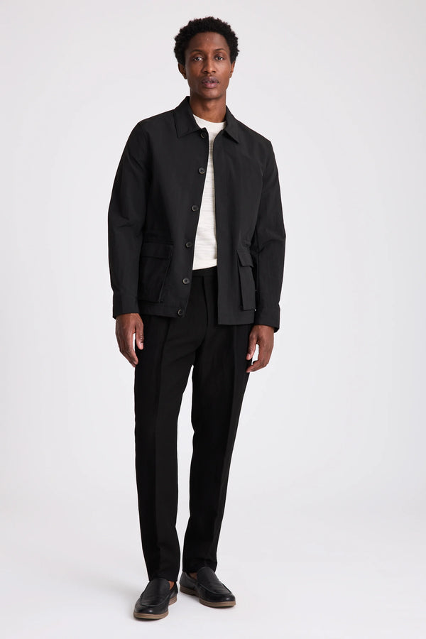 Black technical field jacket for men in USA