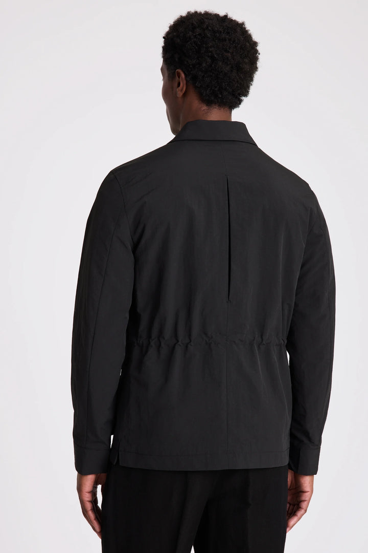 Water-resistant black technical jacket in USA