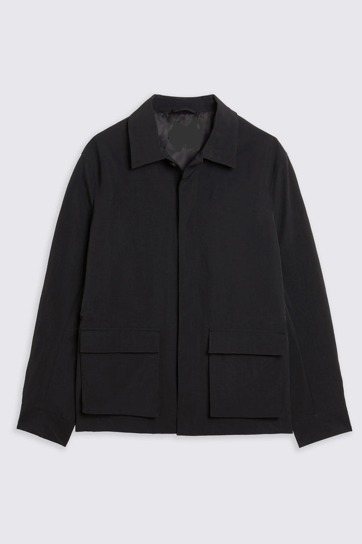Men's durable black field jacket for outdoor wear in USA