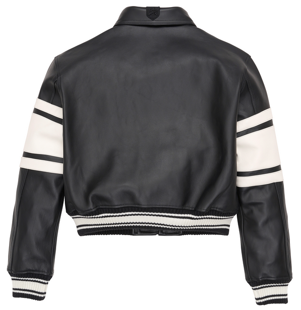 Premium black cropped leather jacket for men and women’s wardrobe in USA