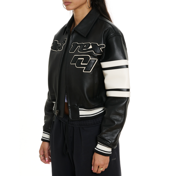 Fashionable black cropped legend jacket for men and women in France style