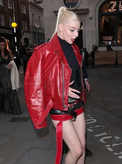 Anya Taylor-Joy Inspired Fashion Leather Jacket
