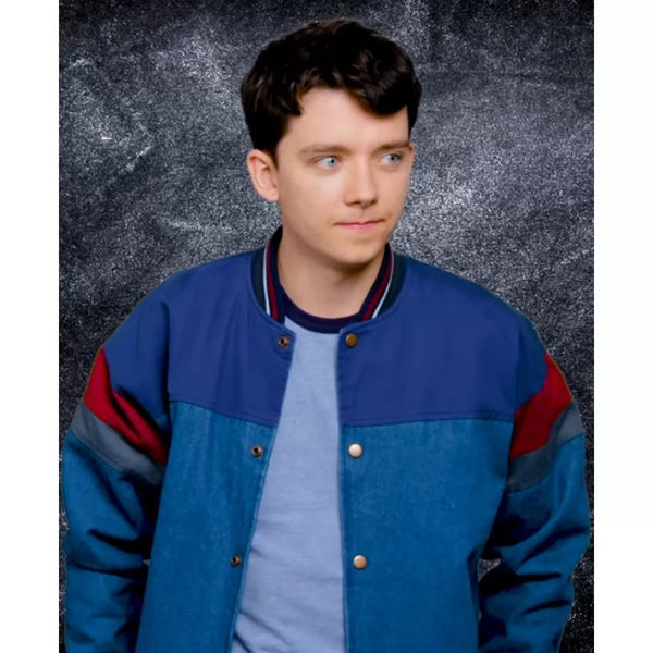 front view Asa-Butterfield-Blue-Jacket