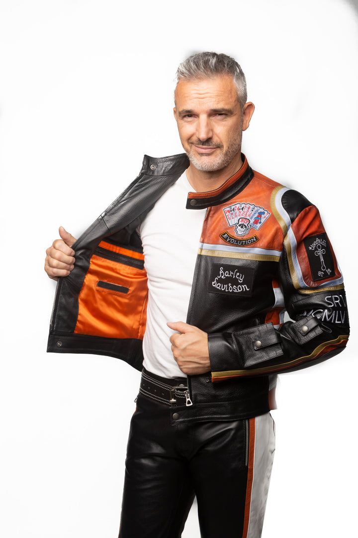 inner view front  view HARLEY DAVIDSON MARLBORO MAN Inspired jacket