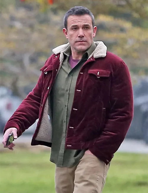 Ben Affleck The Accountant 2 Maroon Jacket in France Style