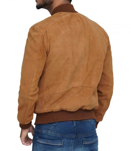 Classic men's bomber jacket in suede in USA