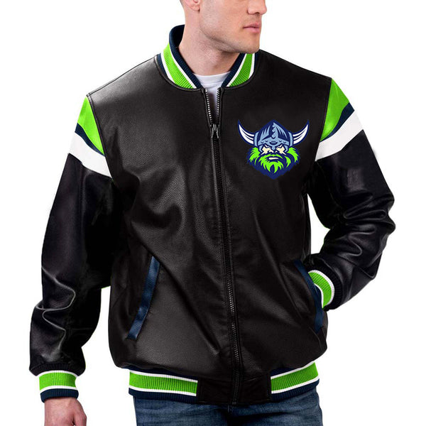 TJS NRL Canberra Leather Jacket in France style