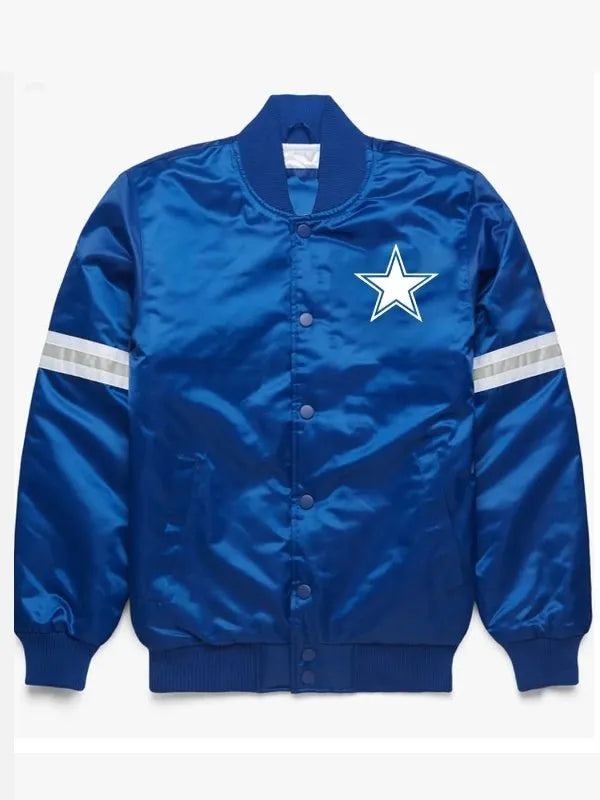 Shop Dallas Cowboys Blue Satin Jacket