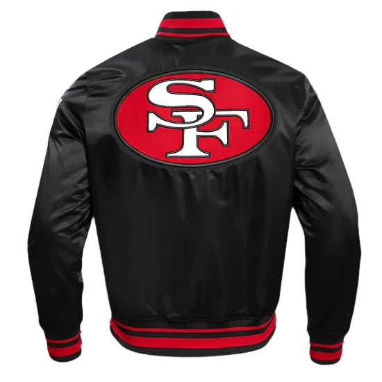 NFL San Francisco 49ers satin varsity jacket in USA