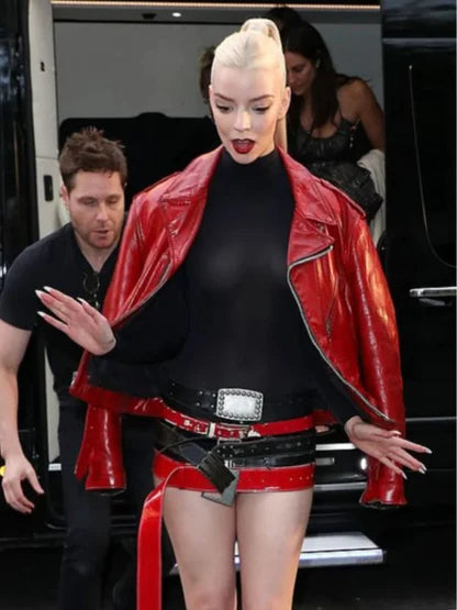 Elegant Anya Taylor-Joy Leather Jacket
