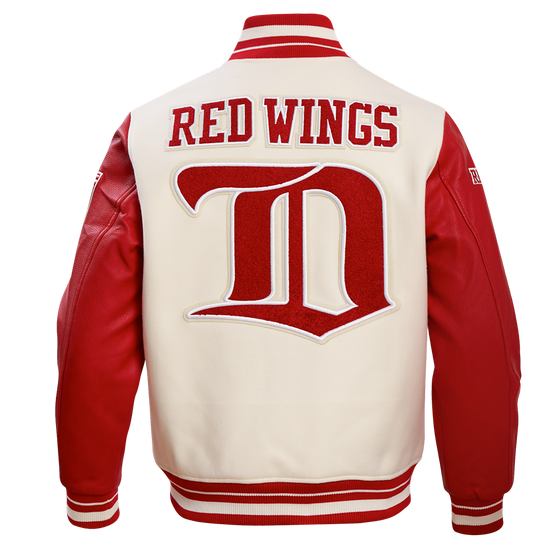 Men's Detroit Red Wings Wool Varsity Jacket with Retro Classic logo