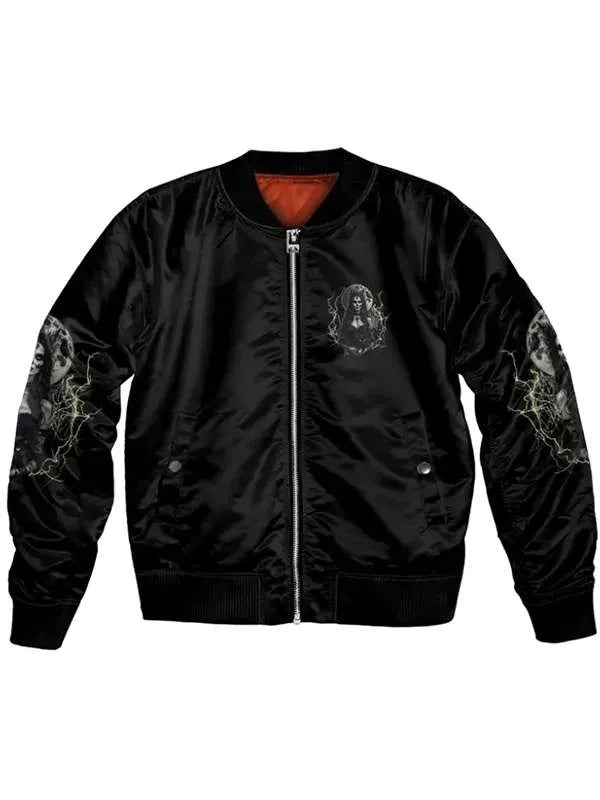 Shop Halloween Witch Black Bomber Jacket