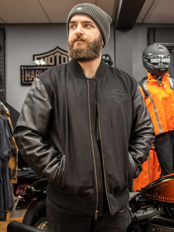 Harley Davidson Fall Wool Blend Varsity Jacket