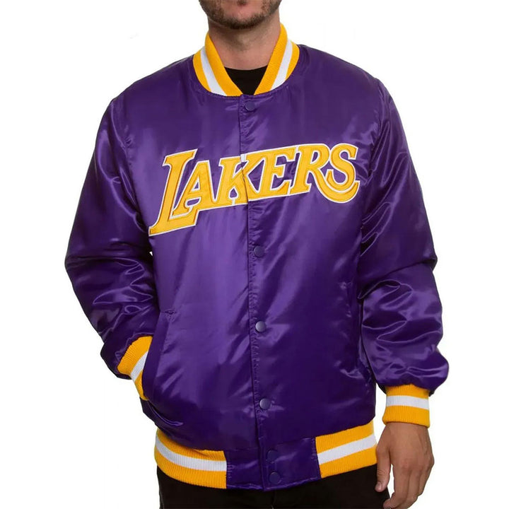 LA Lakers Snoop Dogg Purple Jacket Front View