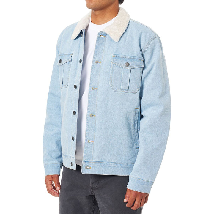 Stylish blue denim jacket for men by Harris in USA