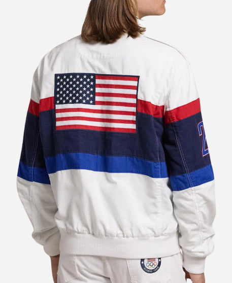 Chic Leather Jacket Worn by Lady Gaga for 2024 Olympics in American Style