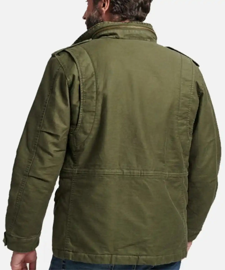 Men’s Green Military Style Cotton Jacket