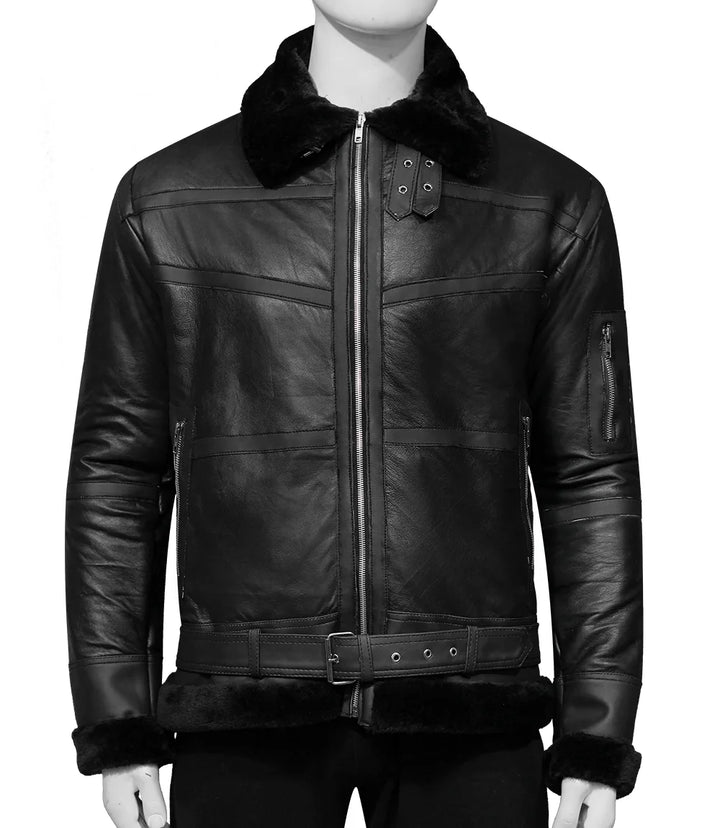 Black Shearling Jacket  in USA