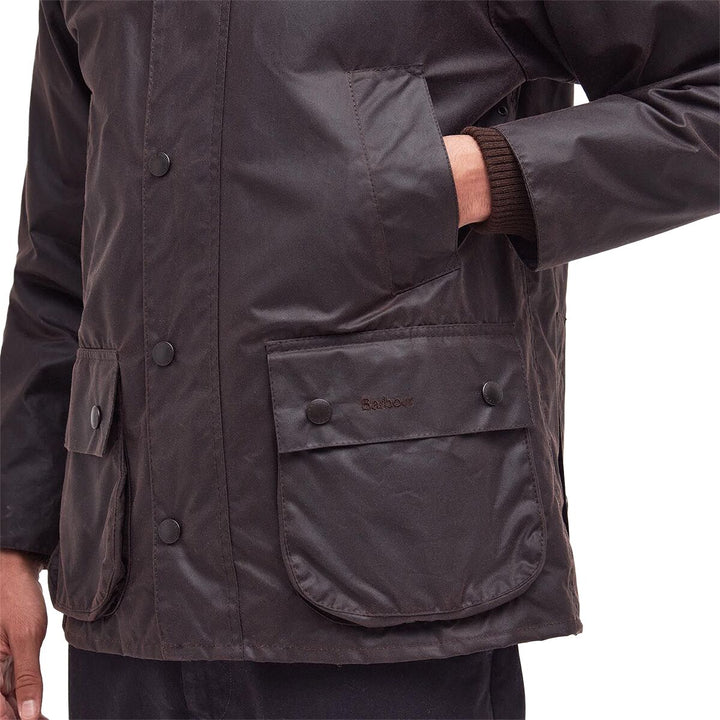 Traditional men's waxed cotton jacket in USA