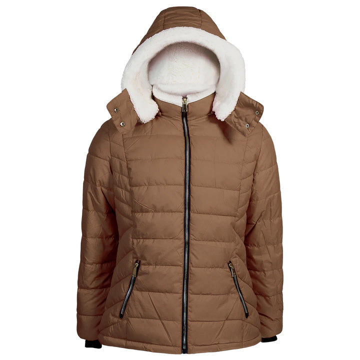 Insulated wholesale puffer jackets for women with quilted design in USA