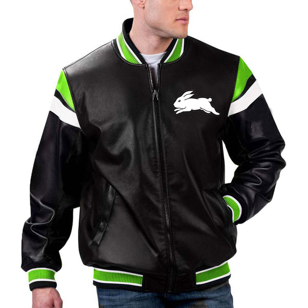 NRL South Sydney Rabbitohs Leather Jacket by TJS