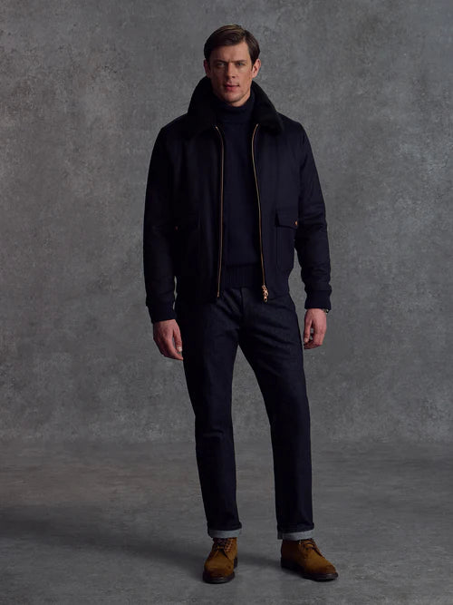 Classic military-style flight jacket in USA