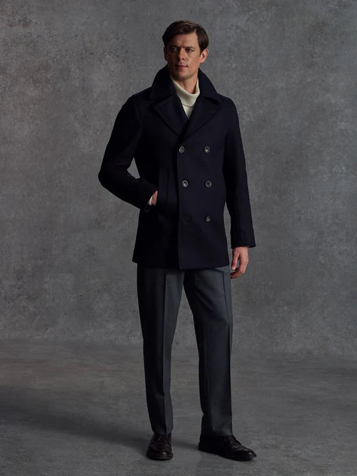 The Manchester peacoat with double-breasted front in USA