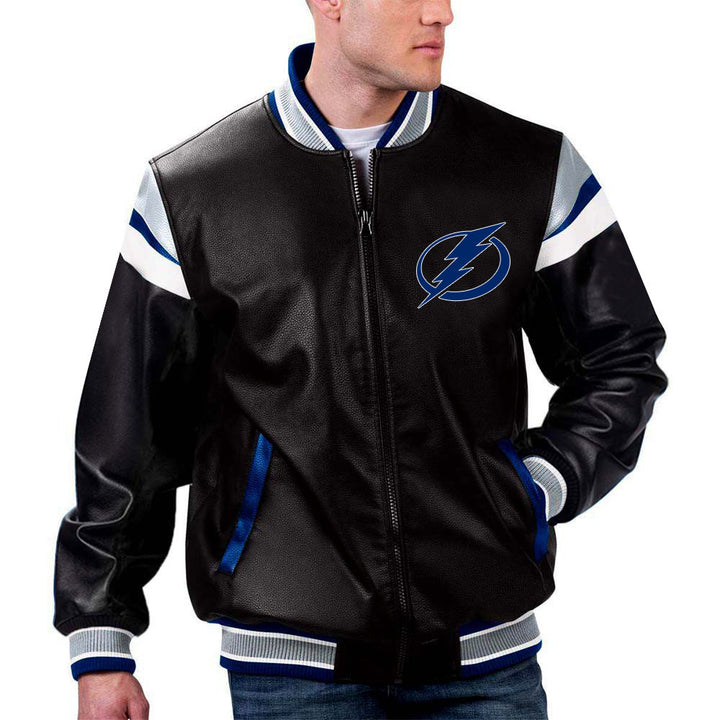 TJS NHL Tampa Bay Lightning Leather Jacket in USA